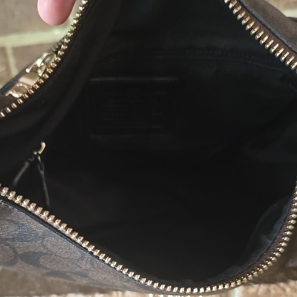 Coach Harley Hobo Bag In Signature Canvas Brown Black - Picture 3 of 11